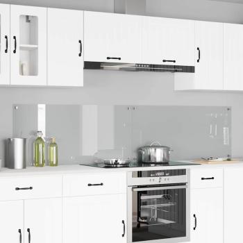 ARDEBO.de - Küchenrückwand 2 pcs Transparent 110 x 50 cm Gehärtetes Glas