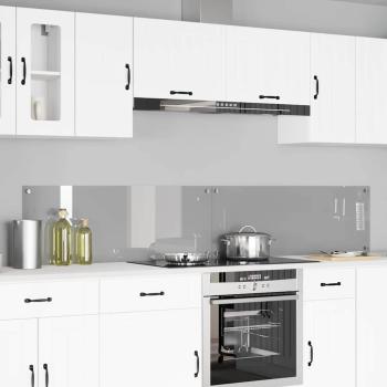 ARDEBO.de - Küchenrückwand 2 pcs Hellgrau 110 x 40 cm Gehärtetes Glas