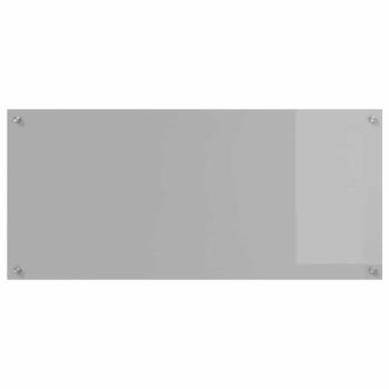 Küchenrückwand 2 pcs Hellgrau 110 x 50 cm Gehärtetes Glas