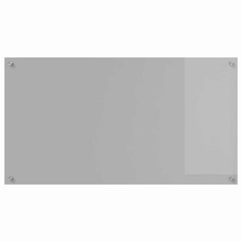 Küchenrückwand 2 pcs Hellgrau 110 x 60 cm Gehärtetes Glas