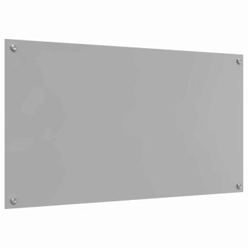 Küchenrückwand 2 pcs Hellgrau 110 x 60 cm Gehärtetes Glas