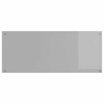 ARDEBO.de - Küchenrückwand 2 pcs Hellgrau 120 x 50 cm Gehärtetes Glas