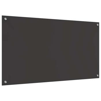 Küchenrückwand 2 pcs Dunkelgrau 110 x 60 cm Gehärtetes Glas