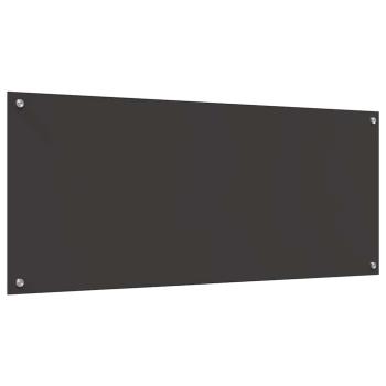Küchenrückwand 2 pcs Dunkelgrau 120 x 50 cm Gehärtetes Glas