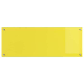 Küchenrückwand 2 pcs Gelb 110 x 40 cm Gehärtetes Glas