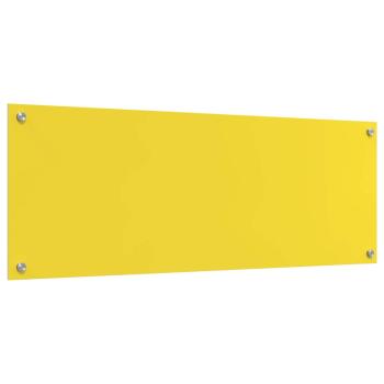 Küchenrückwand 2 pcs Gelb 110 x 40 cm Gehärtetes Glas