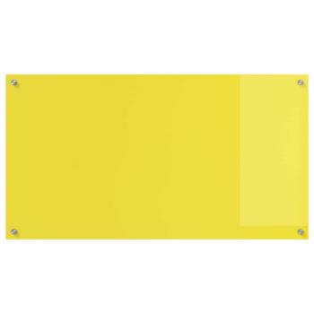 Küchenrückwand 2 pcs Gelb 110 x 60 cm Gehärtetes Glas