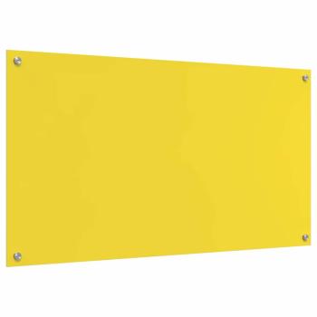 Küchenrückwand 2 pcs Gelb 110 x 60 cm Gehärtetes Glas