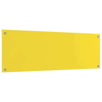 Küchenrückwand 2 pcs Gelb 120 x 40 cm Gehärtetes Glas
