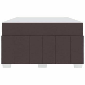 Bettgestell mit Matratze Dunkelbraun 120 x 200 cm Stoff