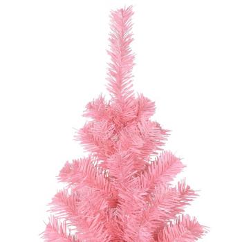 Weihnachtsbaum mit 300 LEDs mit Ständer Rosa 240 cm PVC