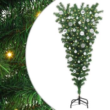 Umgekehrter künstlicher vorbeleuchteter Weihnachtsbaum mit Kugel-Set