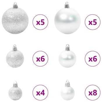 Umgekehrter künstlicher vorbeleuchteter Weihnachtsbaum mit Kugel-Set