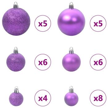 Umgedrehter künstlicher vorglitten Weihnachtsbaum mit Kugelset