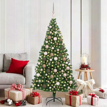 ARDEBO.de - Künstlicher Weihnachtsbaum mit 300 LEDs mit Ständer Grün 180 cm