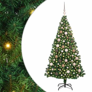 Künstlicher Weihnachtsbaum mit 300 LEDs mit Ständer Grün 180 cm