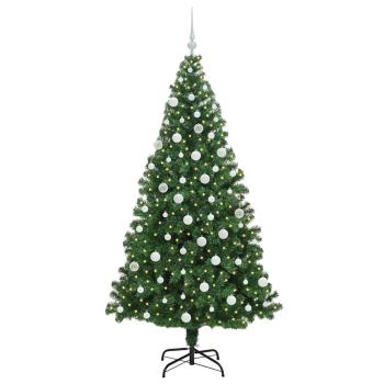 Künstlicher Weihnachtsbaum mit 300 LEDs mit Ständer Grün 180 cm