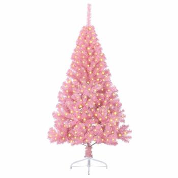 Künstlicher vorbeleuchteter Weihnachtsbaum Rosa 180 cm PVC