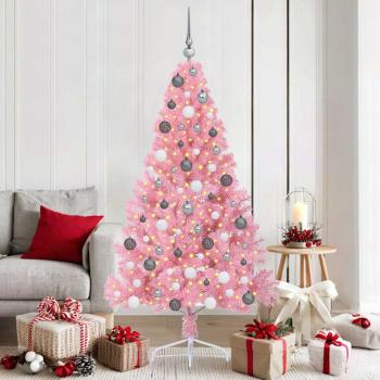 ARDEBO.de - Künstlicher vorbeleuchteter Weihnachtsbaum Rosa 180 cm PVC