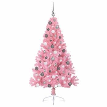 Künstlicher vorbeleuchteter Weihnachtsbaum Rosa 180 cm PVC