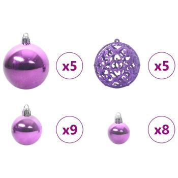 Künstlicher vorbeleuchteter Weihnachtsbaum Silber 150 cm PET