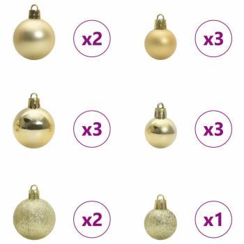 Künstlicher vorbeleuchteter Weihnachtsbaum Silber 150 cm PET