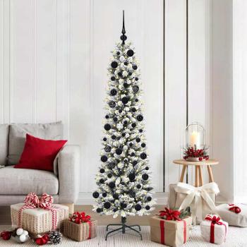 ARDEBO.de - Künstlicher Weihnachtsbaum mit 300 LEDs Grün und Weiß 180 cm