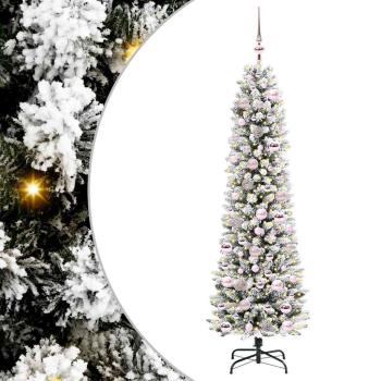 Künstlicher Weihnachtsbaum mit 300 LEDs Grün und Weiß 180 cm