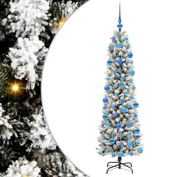 Künstlicher Weihnachtsbaum mit 300 LEDs Grün und Weiß 180 cm