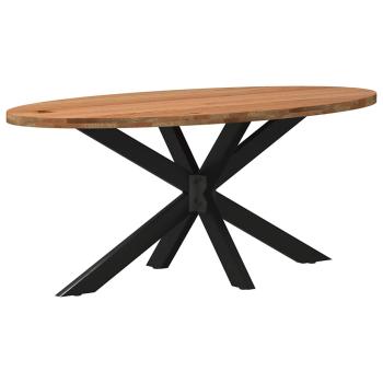 ARDEBO.de - Esstisch Hellbraun 200x100x74 cm Massivholz Eiche Oval