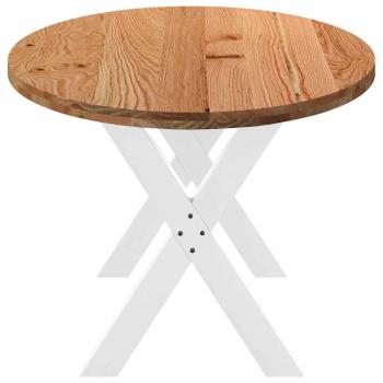 Esstisch Hellbraun 200x100x74 cm Massivholz Eiche Oval
