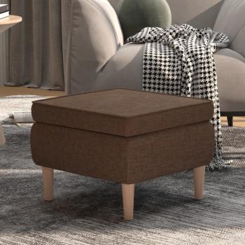 ARDEBO.de - Hocker mit Holzbeinen Braun Stoff