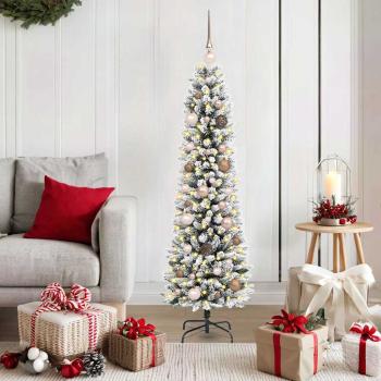 ARDEBO.de - Künstlicher Weihnachtsbaum mit 150 LEDs mit Ständer Weiß 150 cm