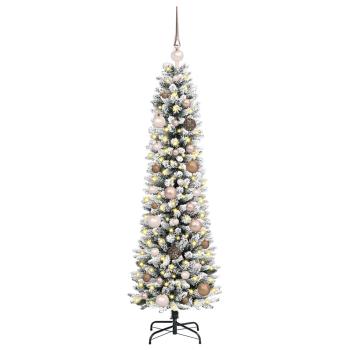 Künstlicher Weihnachtsbaum mit 150 LEDs mit Ständer Weiß 150 cm