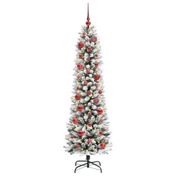 Künstlicher Weihnachtsbaum mit 150 LEDs Grün und Weiß 150 cm