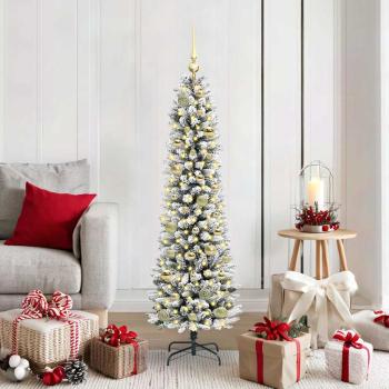 ARDEBO.de - Künstlicher Weihnachtsbaum mit 150 LEDs Grün und Weiß 150 cm
