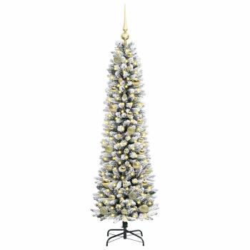 Künstlicher Weihnachtsbaum mit 150 LEDs Grün und Weiß 150 cm