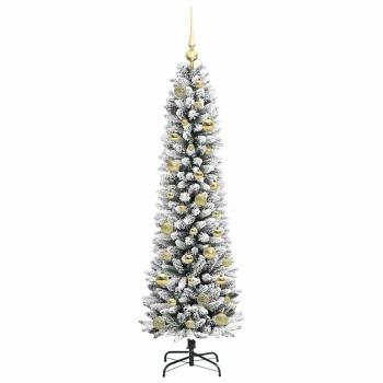 Künstlicher Weihnachtsbaum mit 150 LEDs Grün und Weiß 150 cm