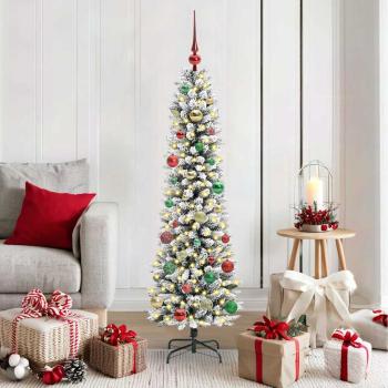 ARDEBO.de - Künstlicher Weihnachtsbaum mit 150 LEDs Grün und Weiß 150 cm