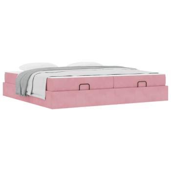 Bettgestell Rosa 200 x 200 cm Samt