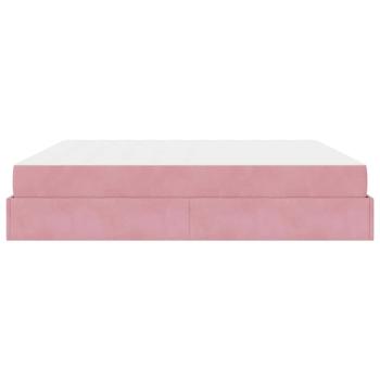 Bettgestell Rosa 200 x 200 cm Samt