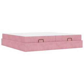 Bettgestell Rosa 200 x 200 cm Samt