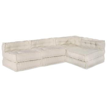 Modulares Sofa 4 pcs Creme 70 x 70 x 56 cm Stoff