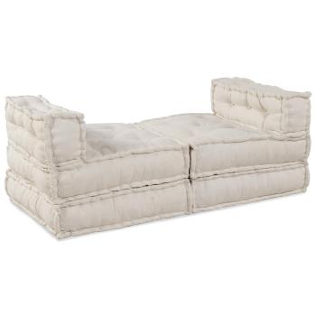 Modulares Sofa 4 pcs Creme 70 x 70 x 56 cm Stoff