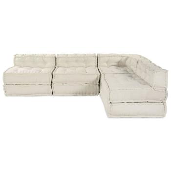 Modulares Sofa 4 pcs Creme 70 x 70 x 56 cm Stoff