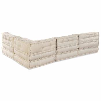 Modulares Sofa 4 pcs Creme 70 x 70 x 56 cm Stoff