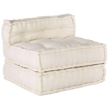 Modulare Sofagarnitur Stoff Creme 210 x 140 x 56 cm