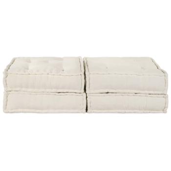 Modulares Sofa 2 pcs Creme 70 x 70 x 36 cm Stoff