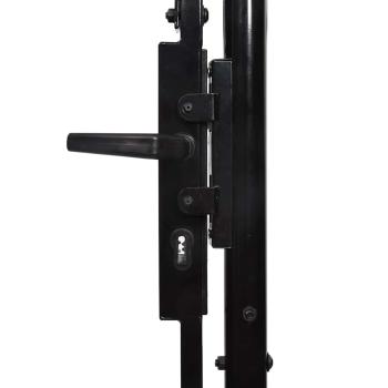 Gartentor Schwarz 200 x 400 cm Stahl