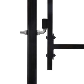 Gartentor Schwarz 200 x 400 cm Stahl